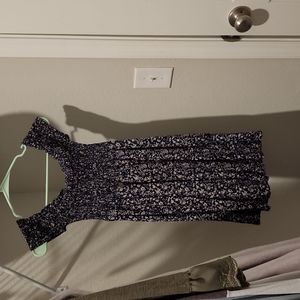 Large off shoulder dress dark blue